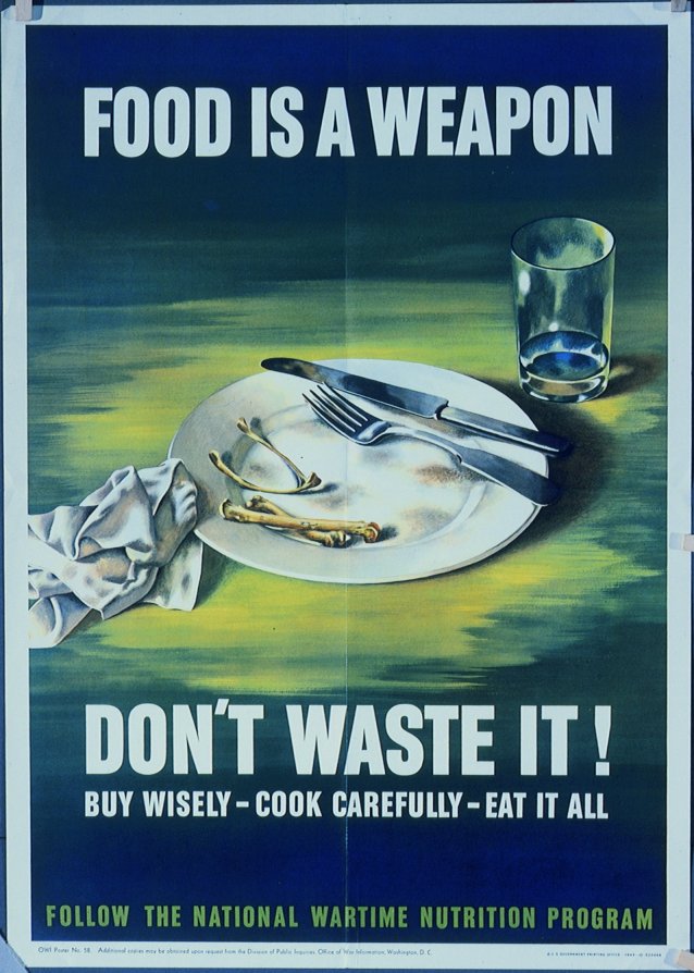 WW2 Food Is A Weapon Poster